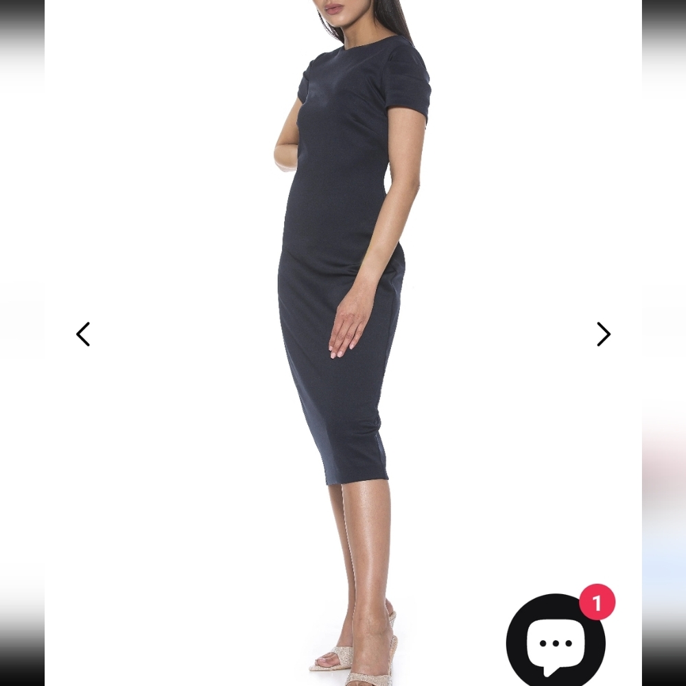 Alexia Admore CRYSTA Midi Dress ~ Navy - Picture 2 of 16
